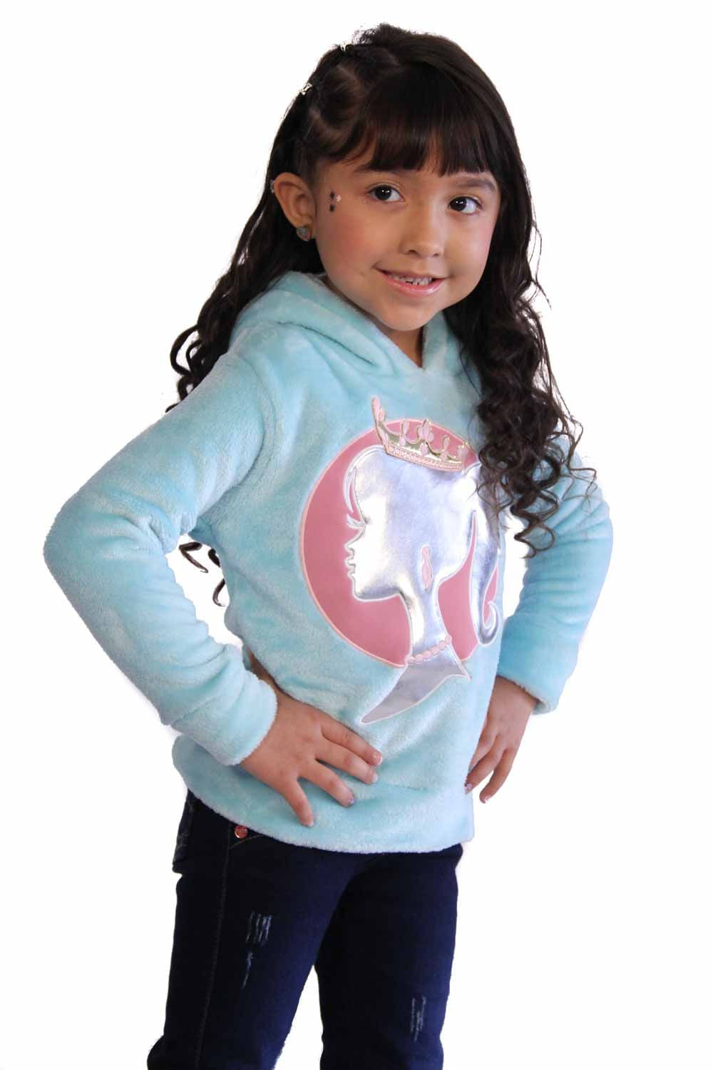 BUZO NIÑA CAPOTA TÉRMICO ESTAMPADO VARIABLE PERSONAJES ANIMADOS