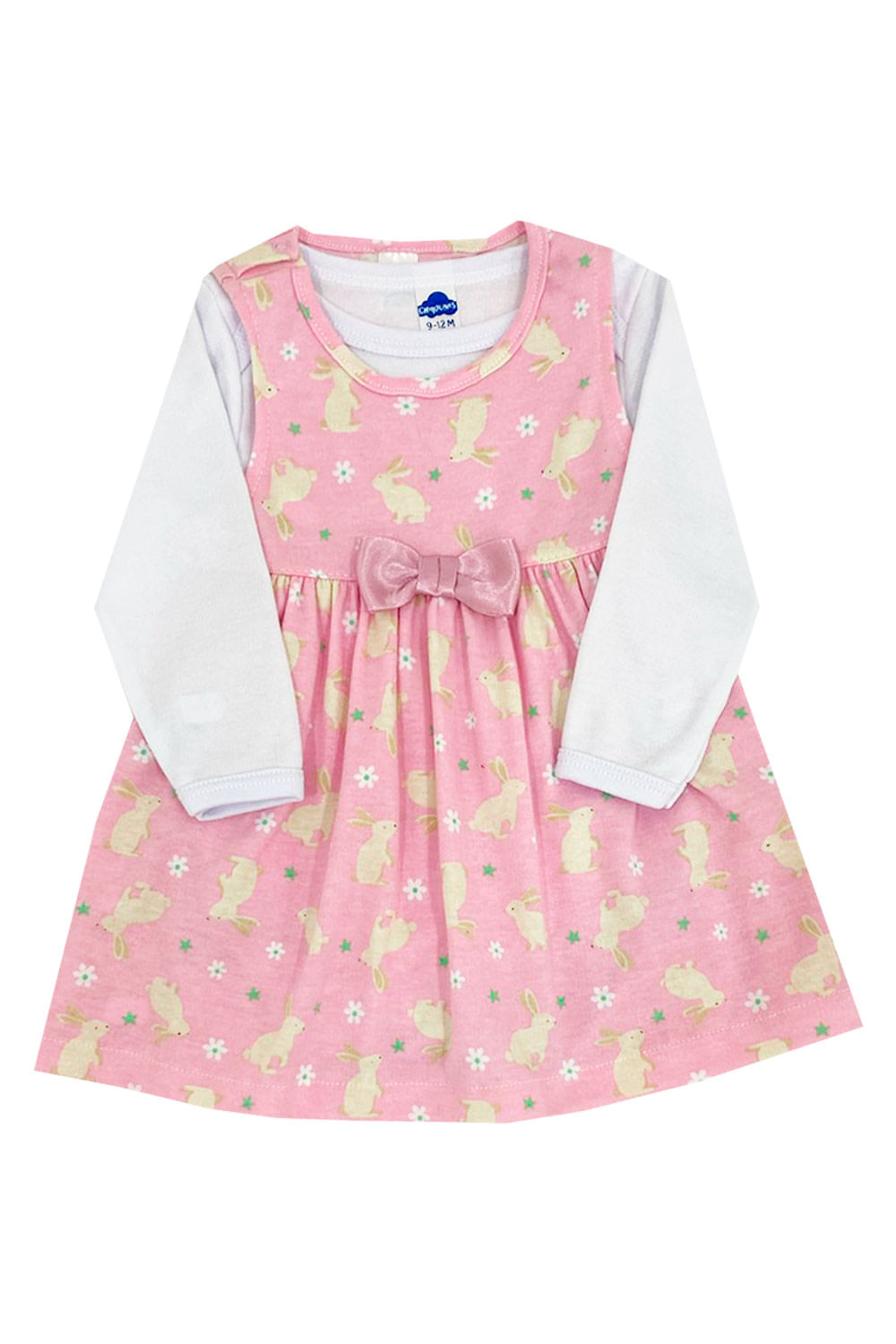 CONJUNTO NIÑA VESTIDO Y BODY ESTAMPADO VARIABLE