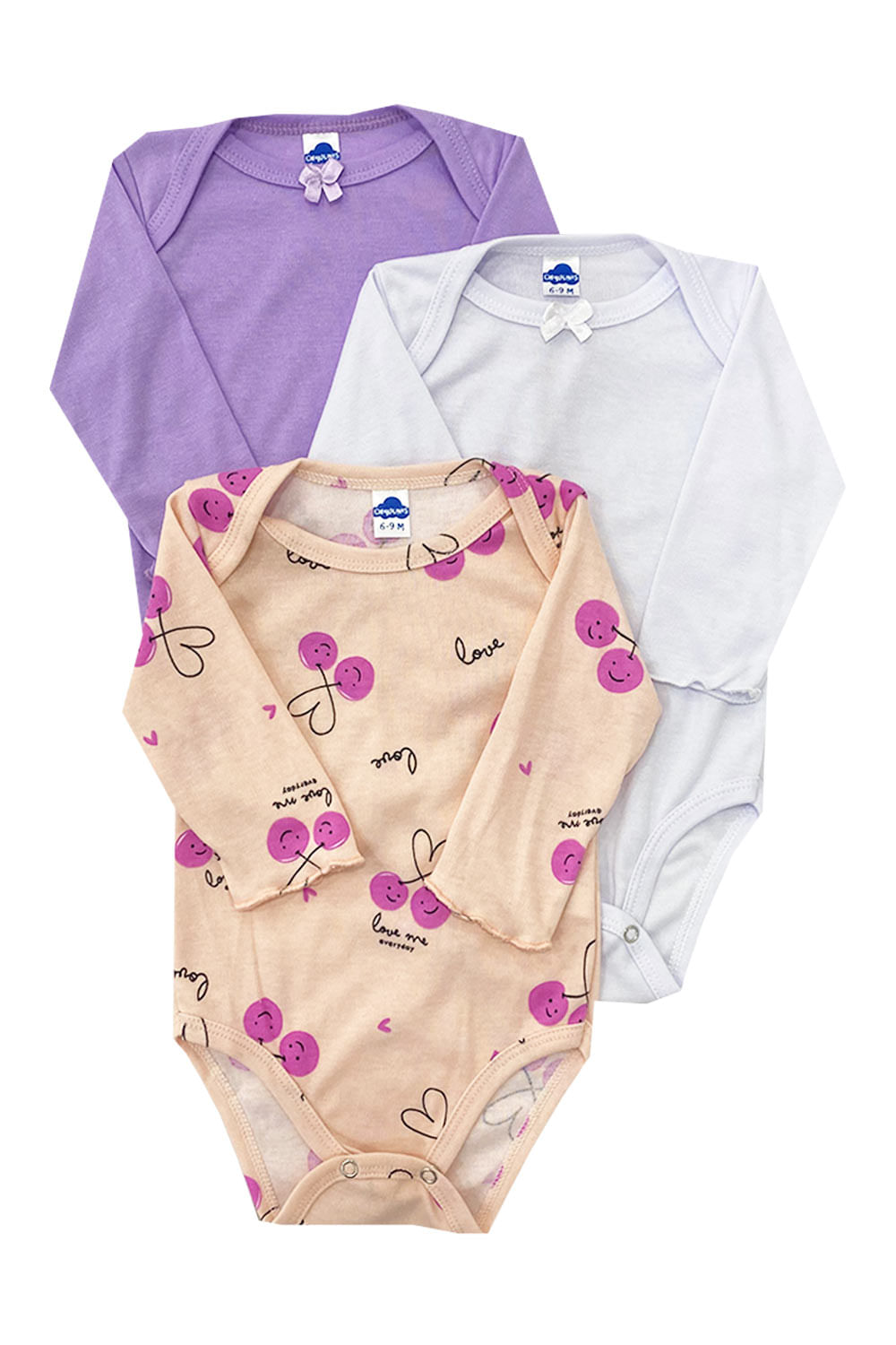 BODY NIÑA BEBÉ X3 UNIDADES ESTAMPADO VARIABLE