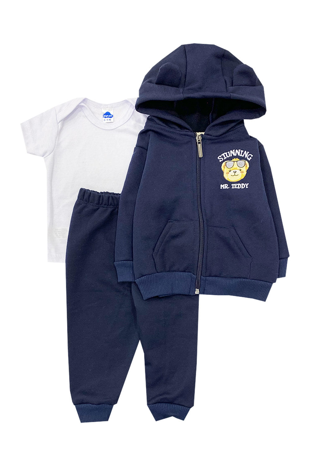 SUDADERA BEBÉ UNICOLOR Y ESQUELETO