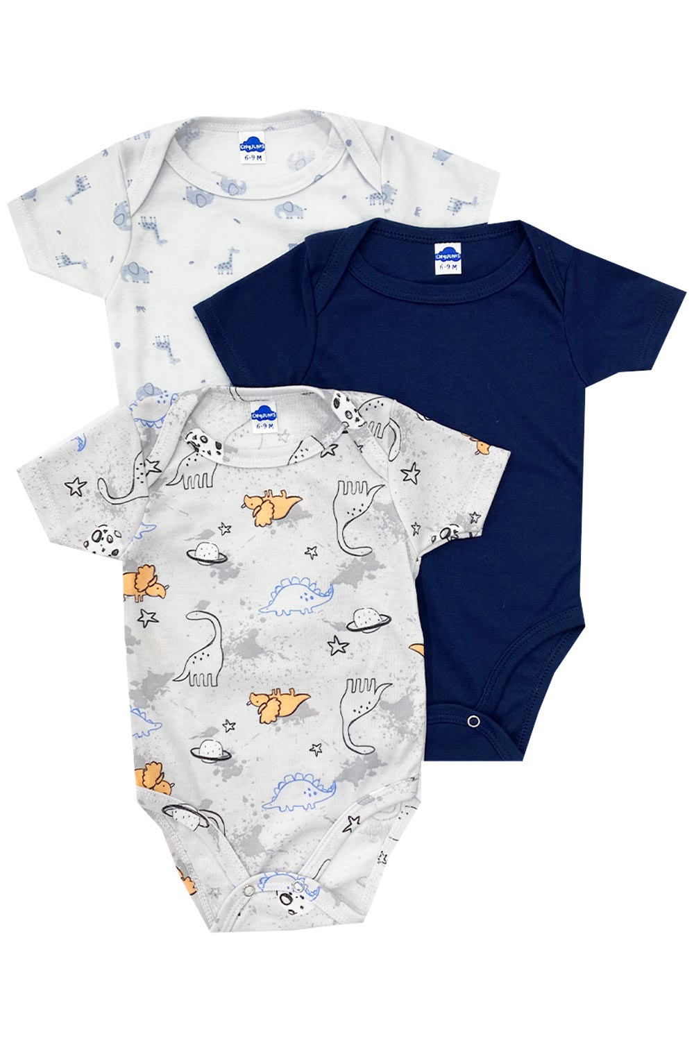BODY BEBÉ X3 UNIDADES ESTAMPADO VARIABLE