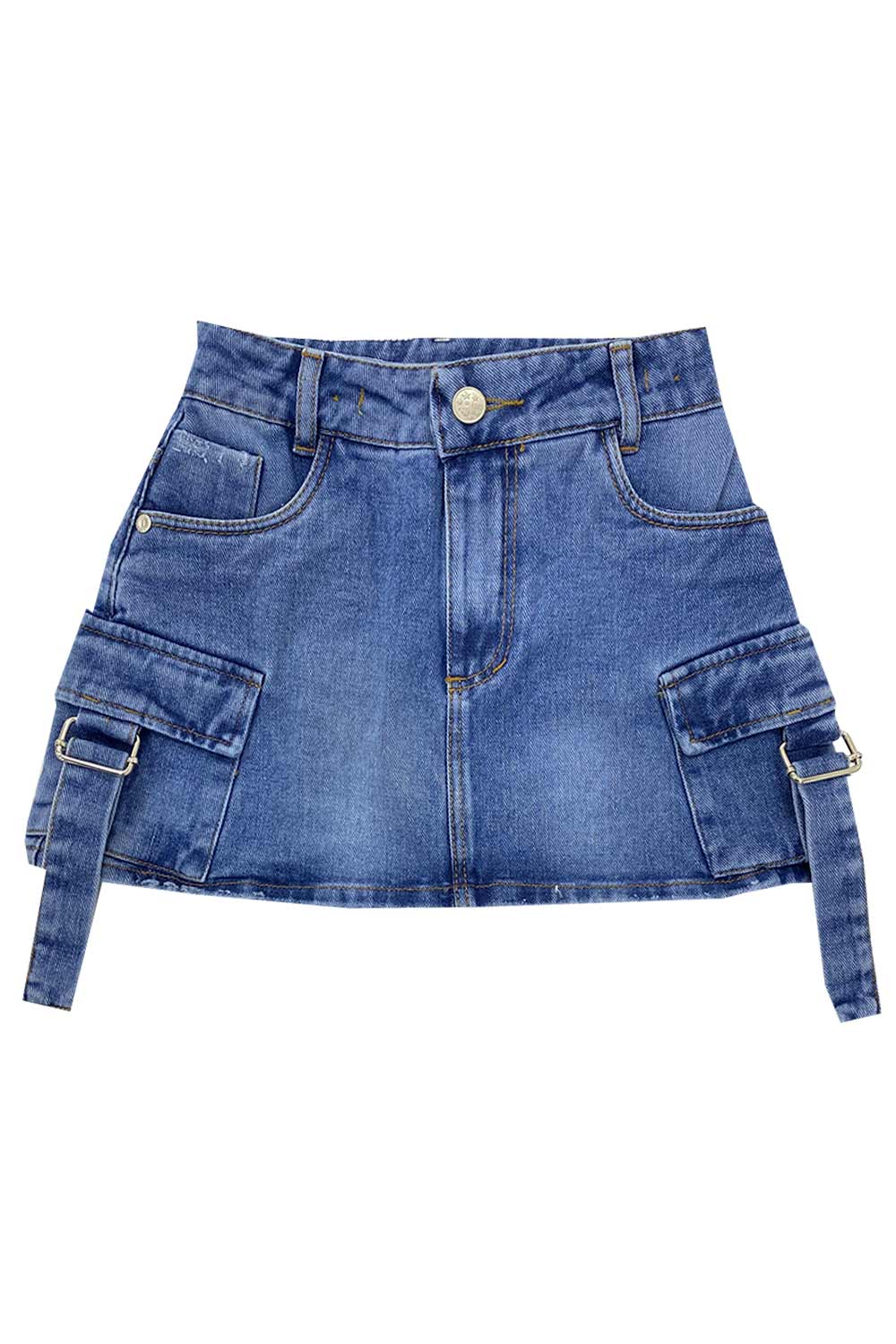 FALDA NIÑA DENIM TIPO CARGO