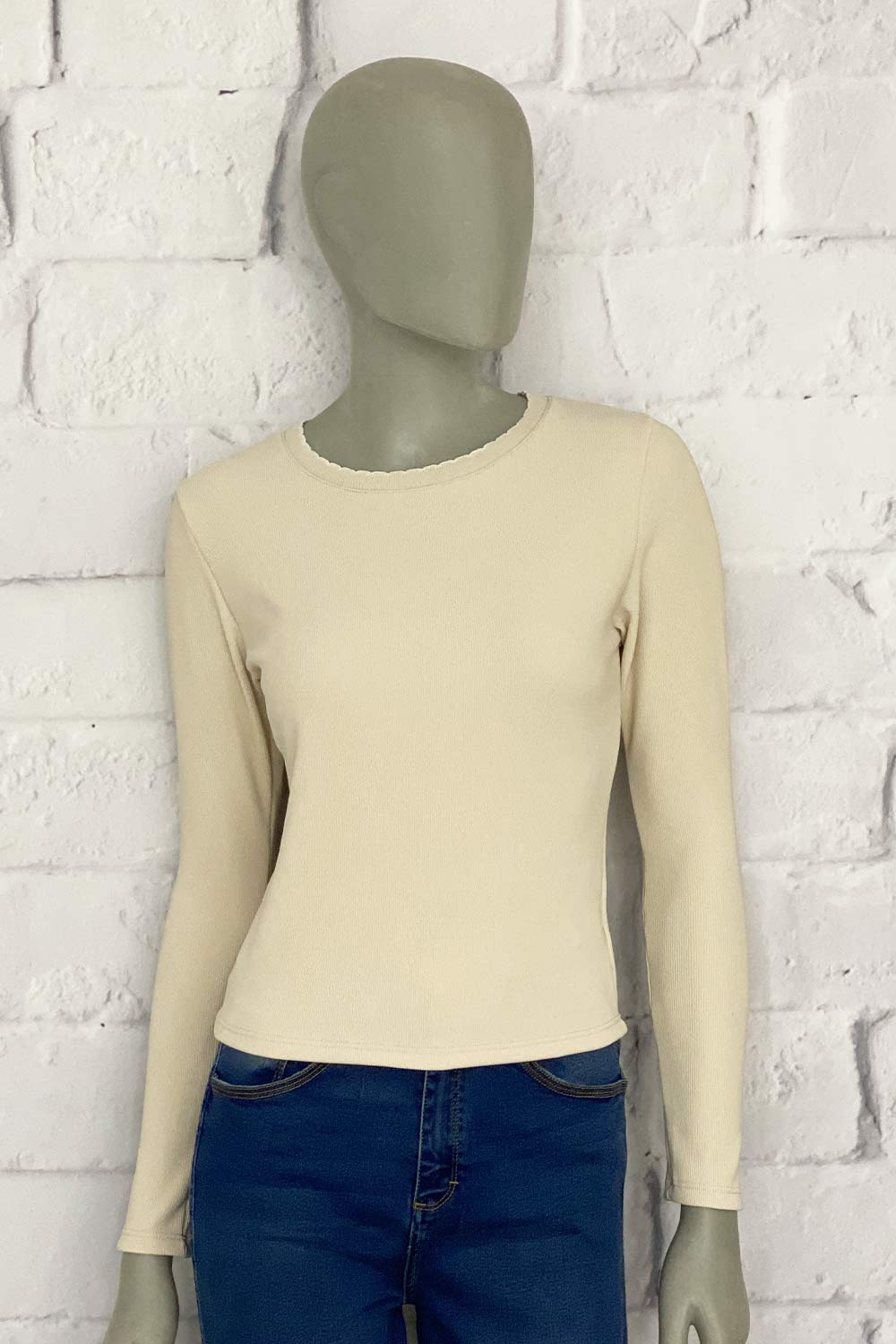 BUZO MUJER TELA ACANALADA