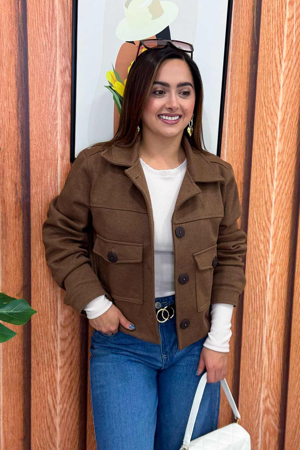 CHAQUETA MUJER BOLSILLOS DELANTEROS