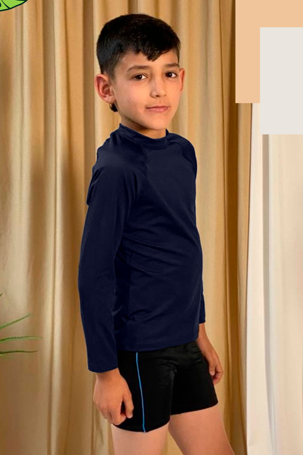 BUZO DE BAÑO NIÑO UNICOLOR