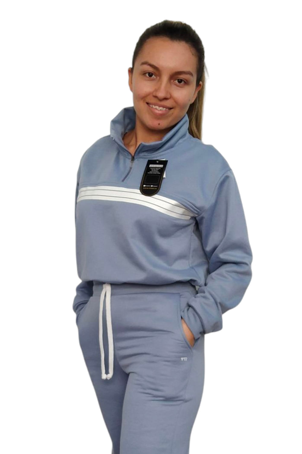 BUZO MUJER CORTO ESTAMPADO DELANTERO