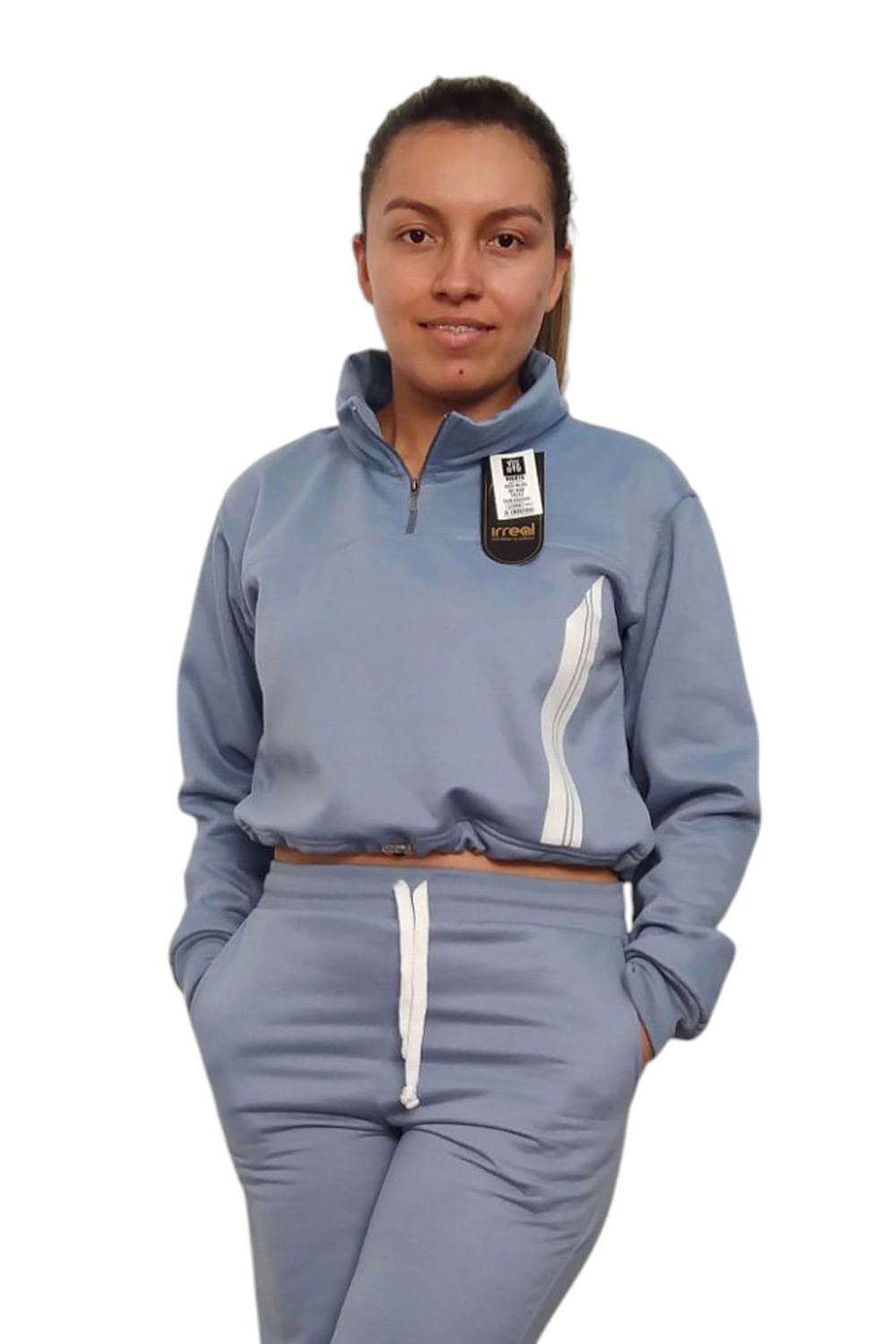 BUZO MUJER CORTO ESTAMPADO DELANTERO