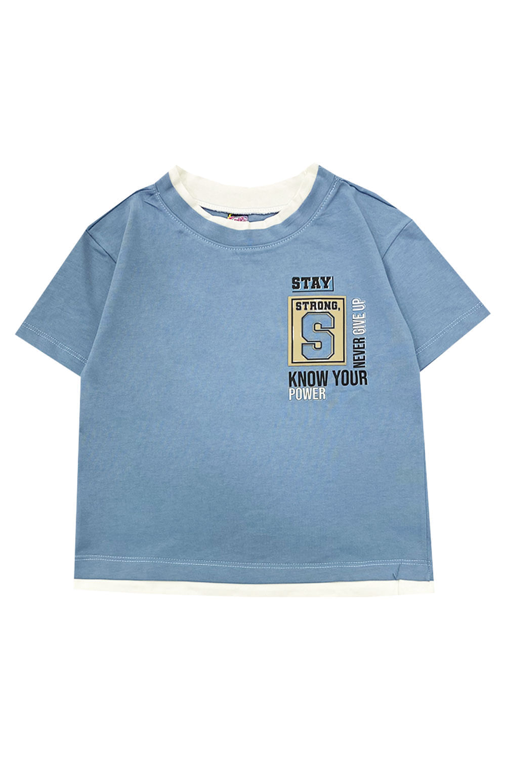 CAMISETA NIÑO OVER SIZE ESTAMPADO DELANTERO Y TRASERO