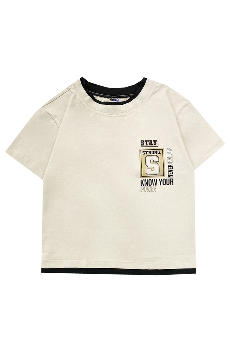 CAMISETA-NIÑO-CRAZY-KIDS-REF-X5112BEIGE