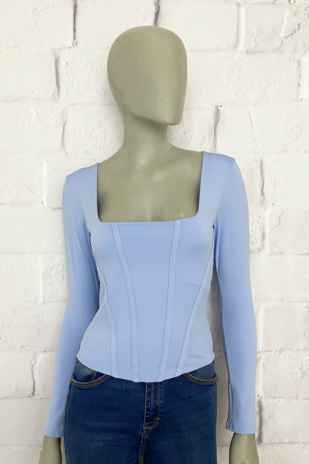 BLUSA MUJER AJUSTADA UNICOLOR