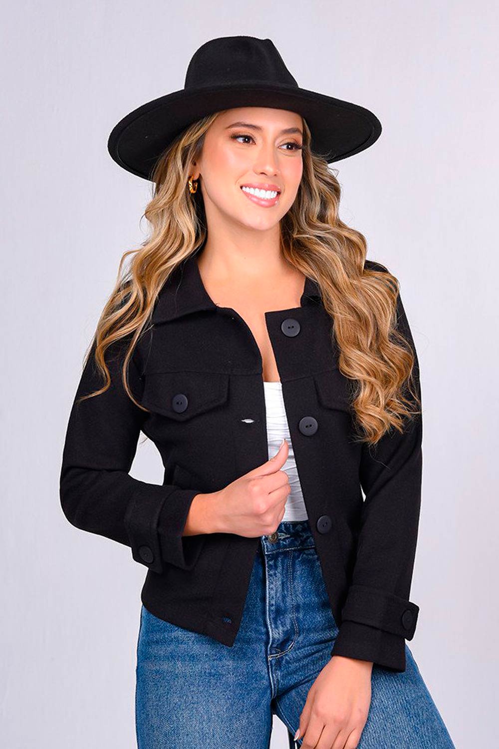CHAQUETA MUJER CASUAL EN PAÑO