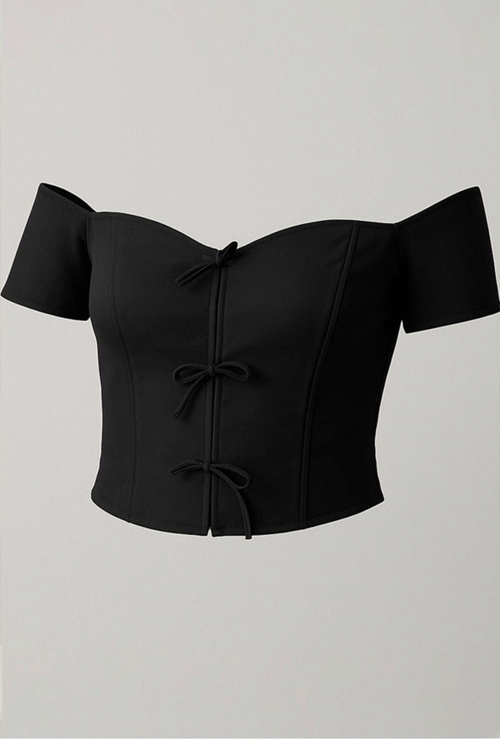 BLUSA MUJER ESCOTE CORAZÓN MOÑOS DELANTEROS