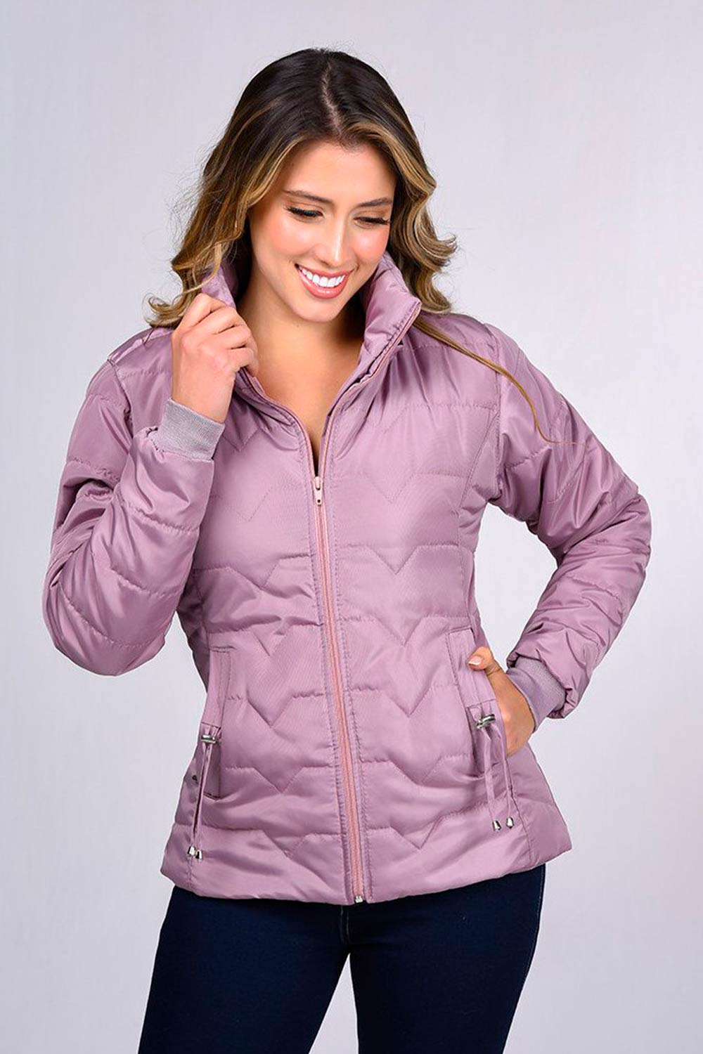 CHAQUETA MUJER ACOLCHADA GORRO CON PELUCHE