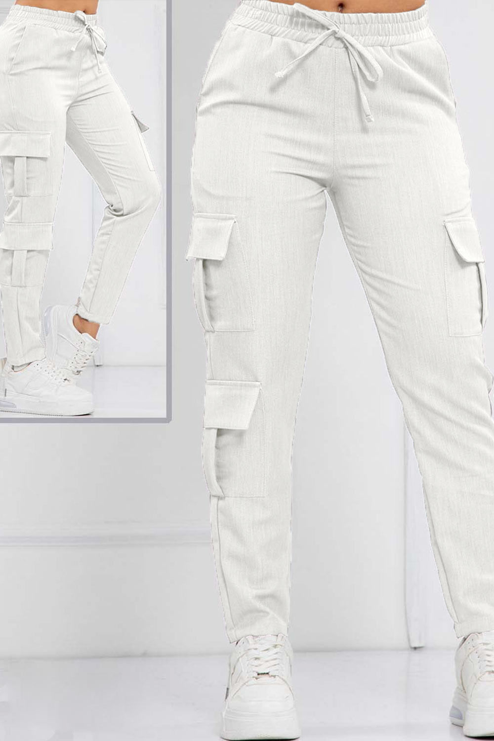 PANTALÓN MUJER BOLSILLOS CARGO TIPO JOGGER