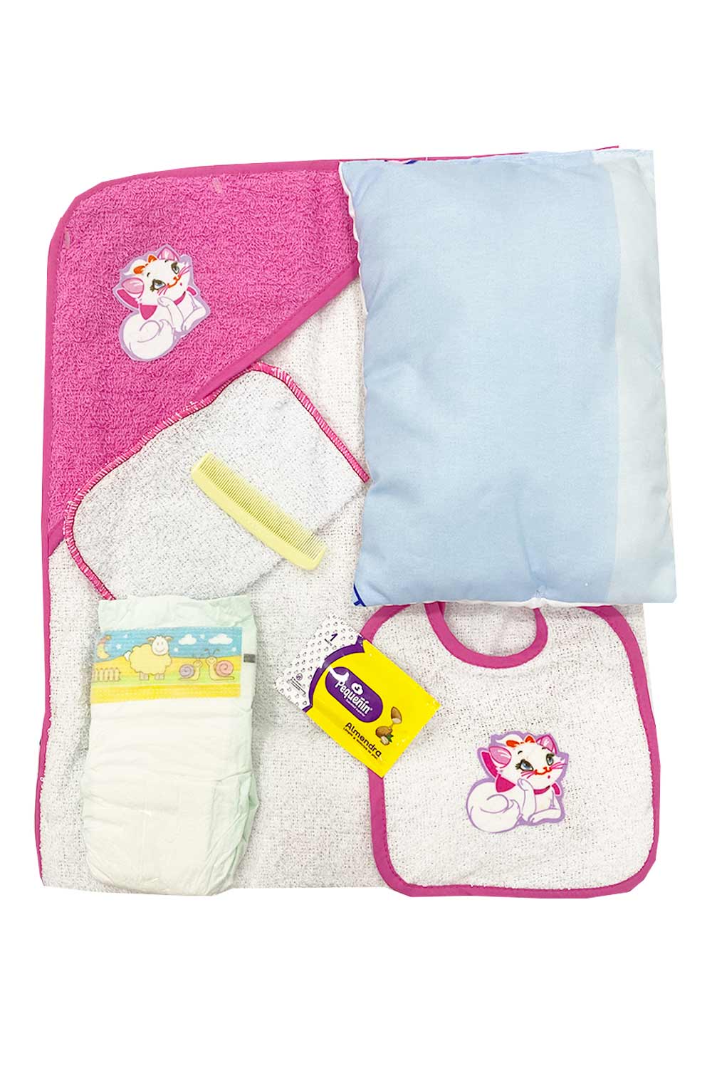 KIT BEBE COLCHONETA Y TOALLA + ACCESORIOS