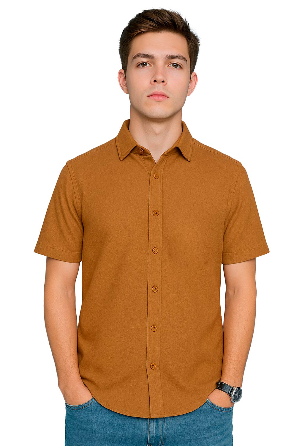 CAMISA HOMBRE TELA CON TEXTURA VARIABLE