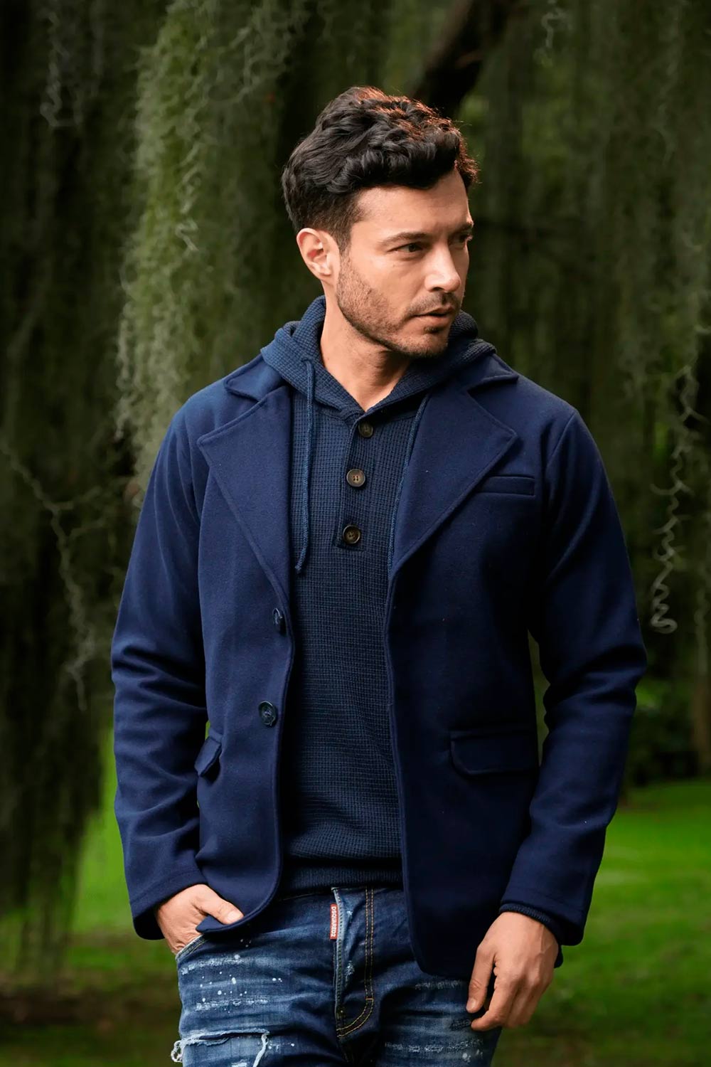 BLAZER HOMBRE ELEGANTE UNICOLOR