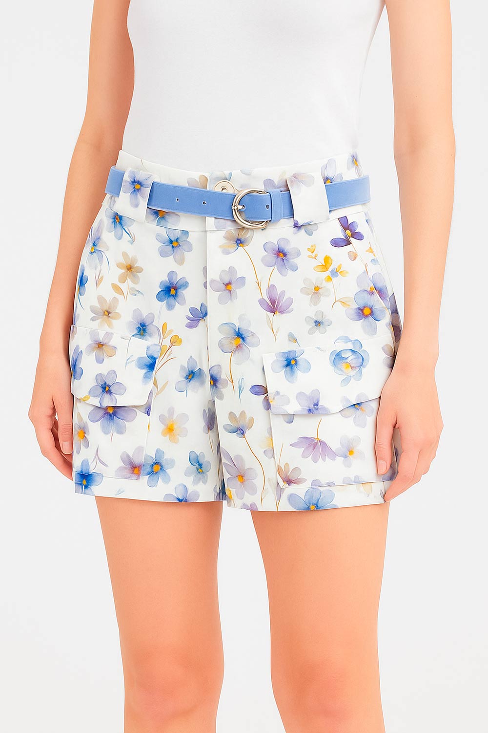 SHORT MUJER ESTAMPADO BOLSILLOS DELANTEROS