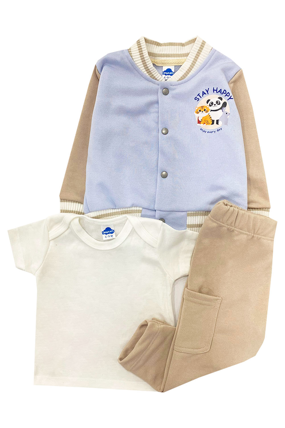 CONJUNTO BEBE CHAQUETA CAMISETA Y JOGGER