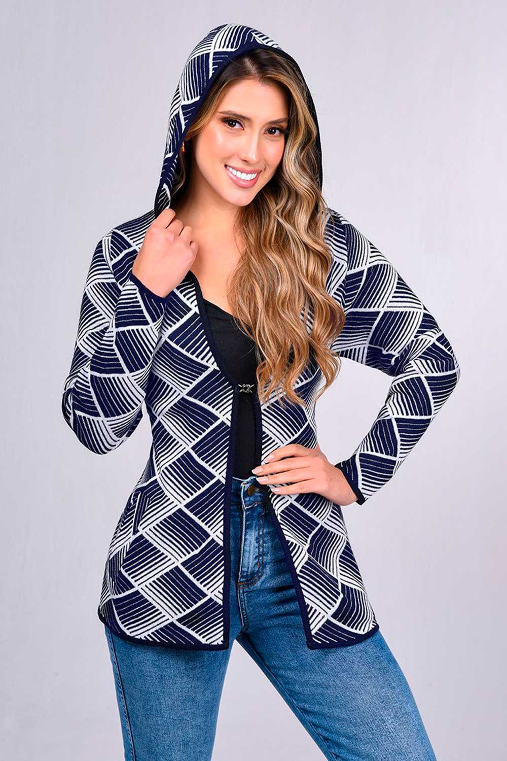 CARDIGAN MUJER TEJIDO LINEAS