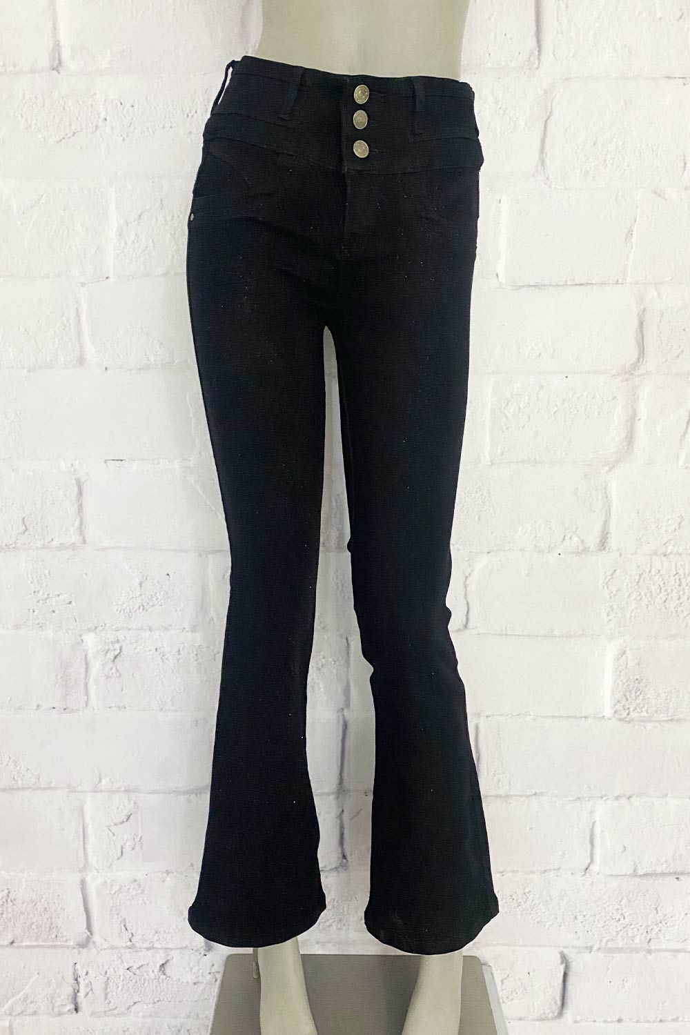 JEAN MUJER CON BRILLOS BOTA CAMPANA