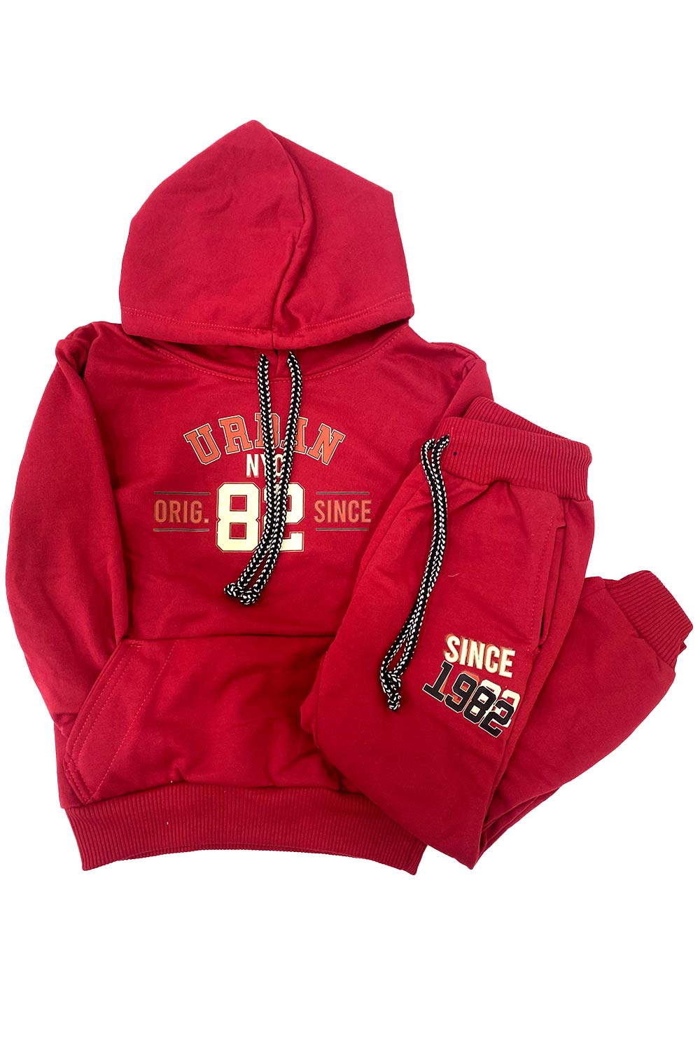 CONJUNTO NIÑO BUZO CON CAPOTA Y JOGGER ESTAMPADO