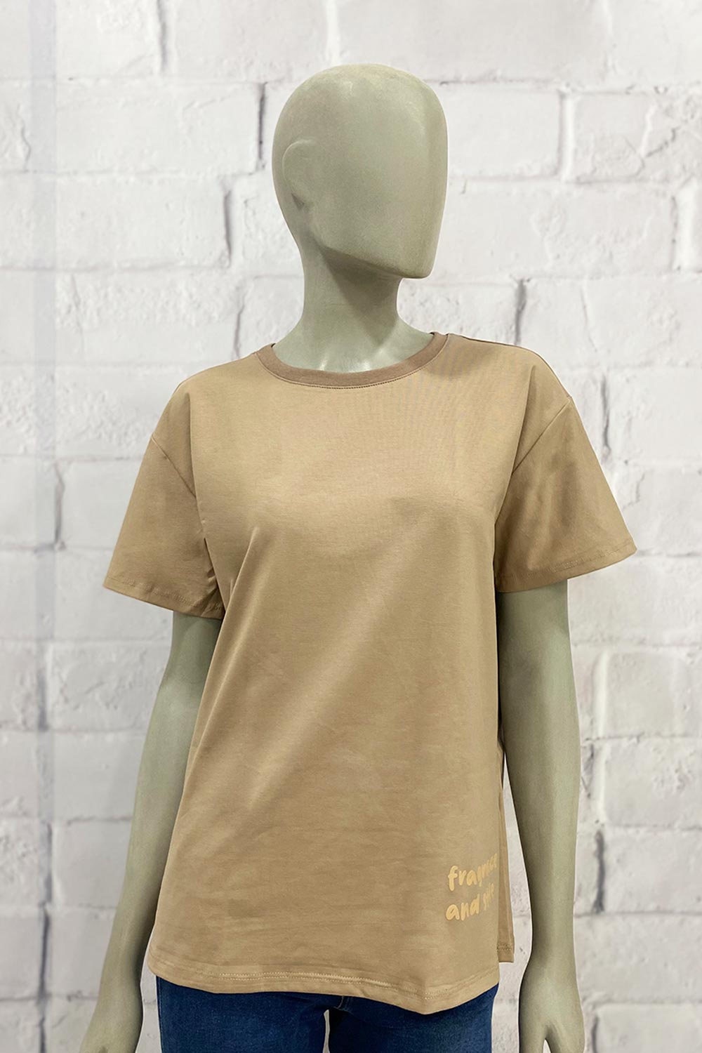 CAMISETA MUJER OVERSIZE LARGA ESTAMPADA