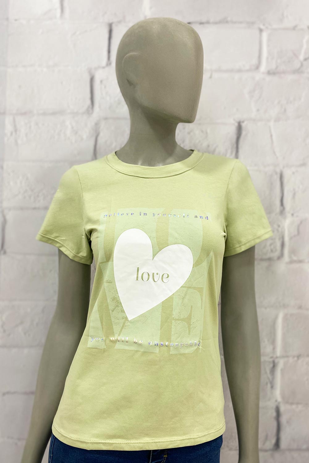 BLUSA MUJER LARGA ESTAMPADA LOVE