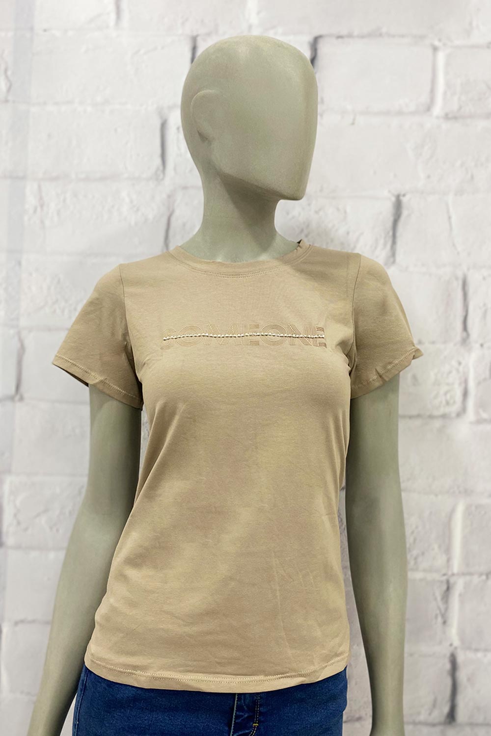 BLUSA MUJER LARGA ESTAMPADA AL FRENTE