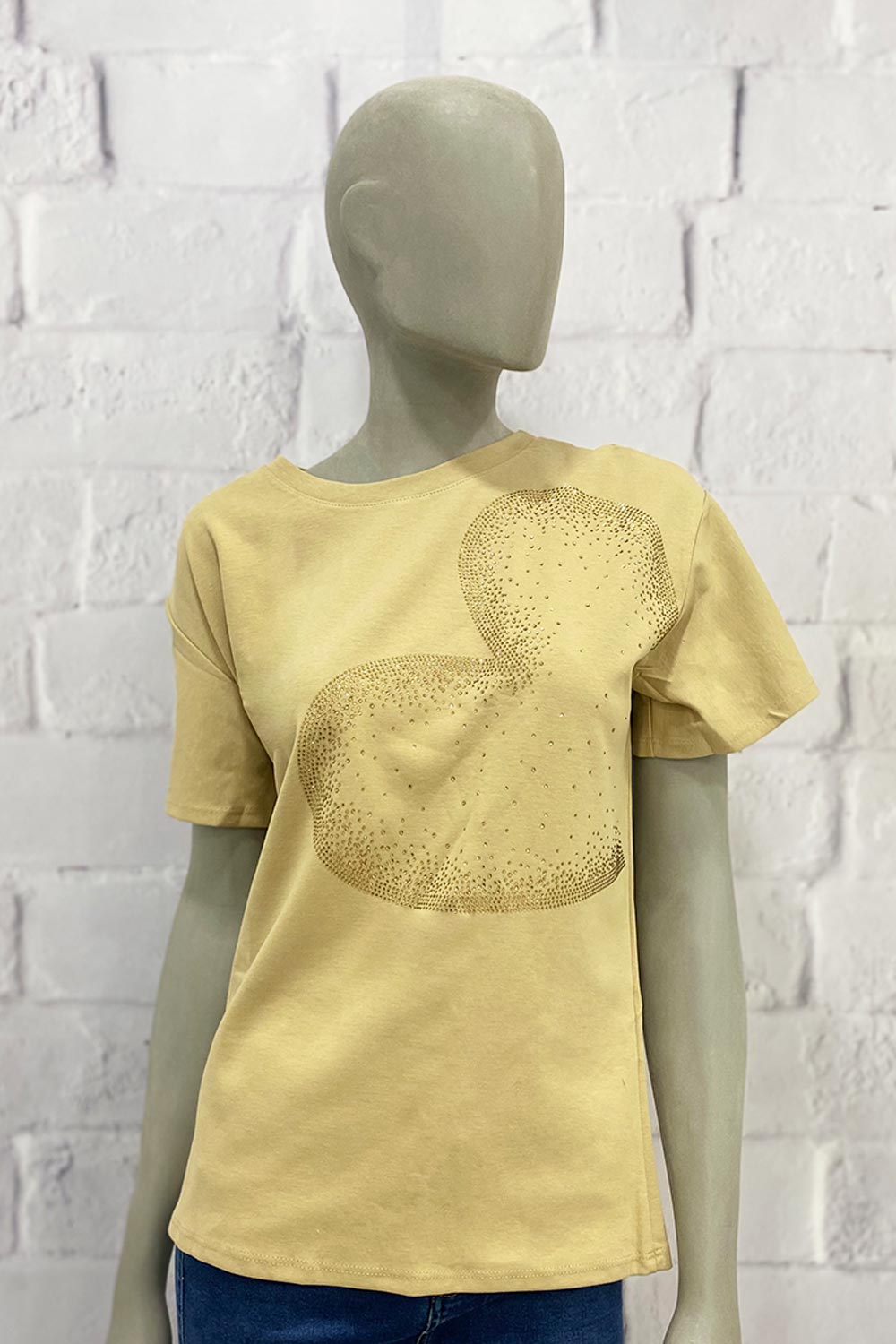 CAMISETA MUJER OVERSIZE ESTAMPADA CORAZON