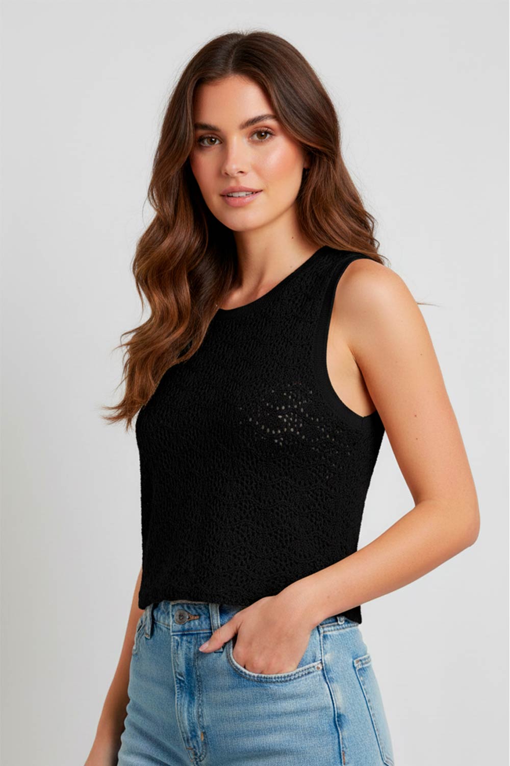 BLUSA MUJER MANGA SISA TEXTURAS