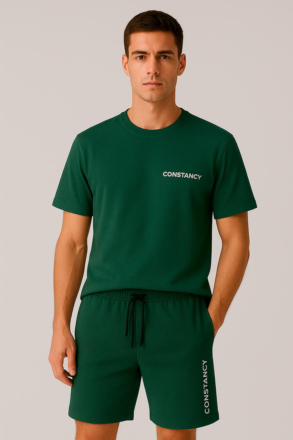 CONJUNTO HOMBRE CAMISETA Y BERMUDA ESTAMPADA