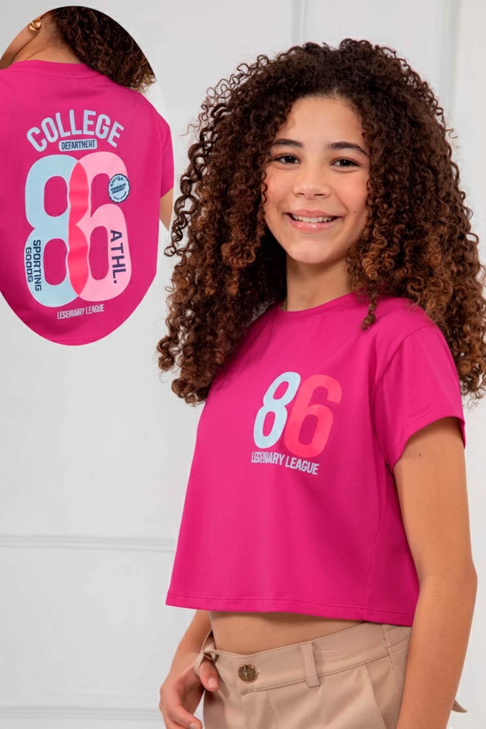 BLUSA NIÑA CORTA ESTAMPADA