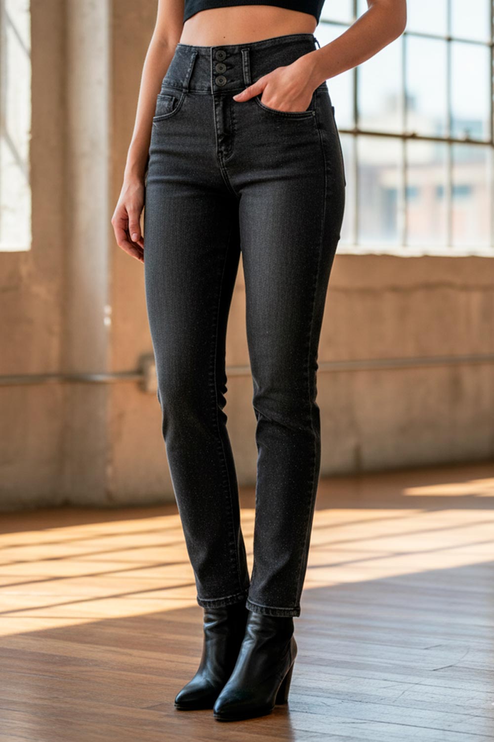 JEAN MUJER BRILLOS SKINNY