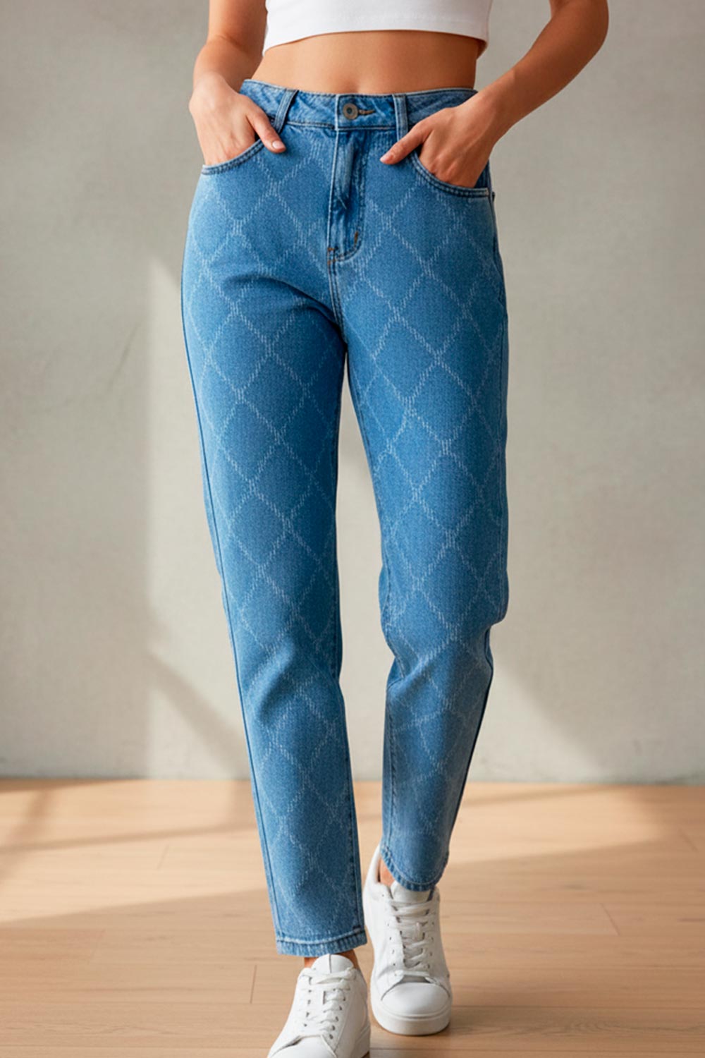 JEAN MUJER DISEÑO BOTA RECTA