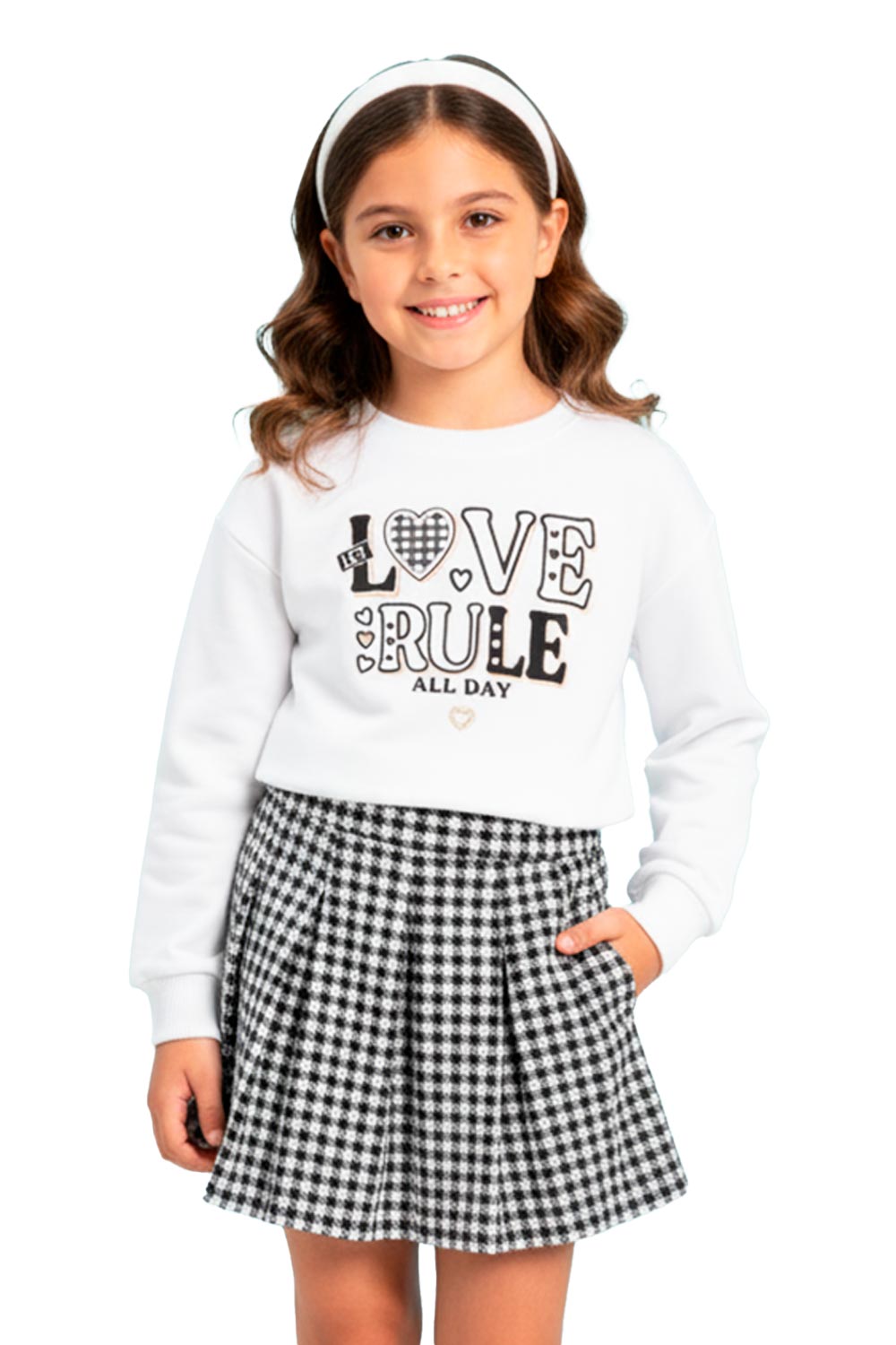 CONJUNTO NIÑA BUSO Y FALDA