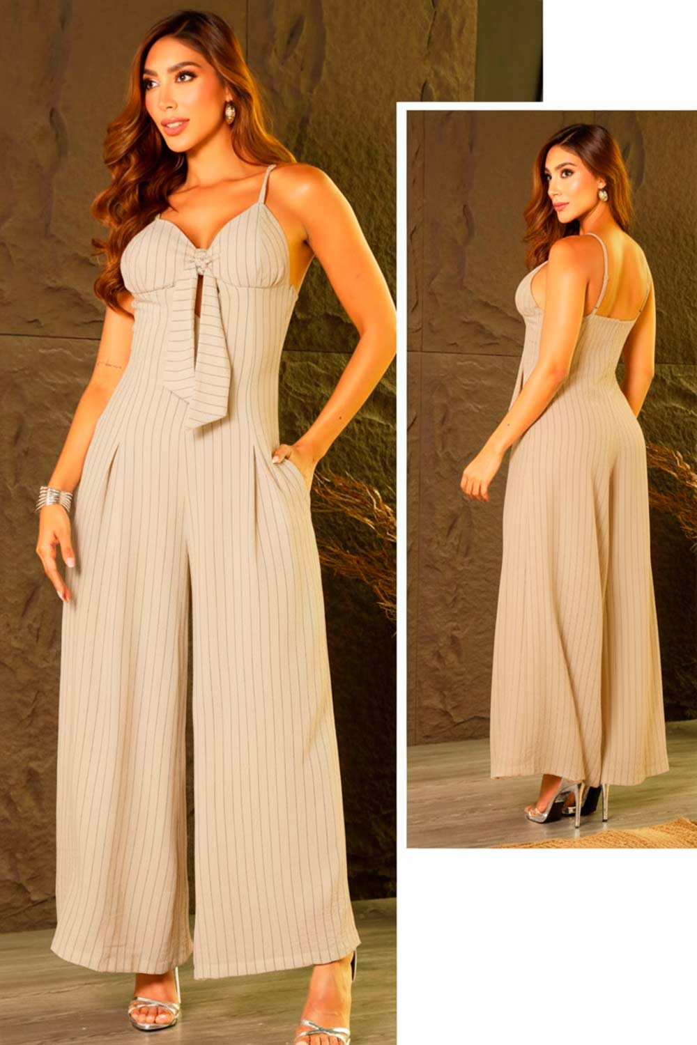 ENTERIZO MUJER RAYAS BOTA AMPLIA