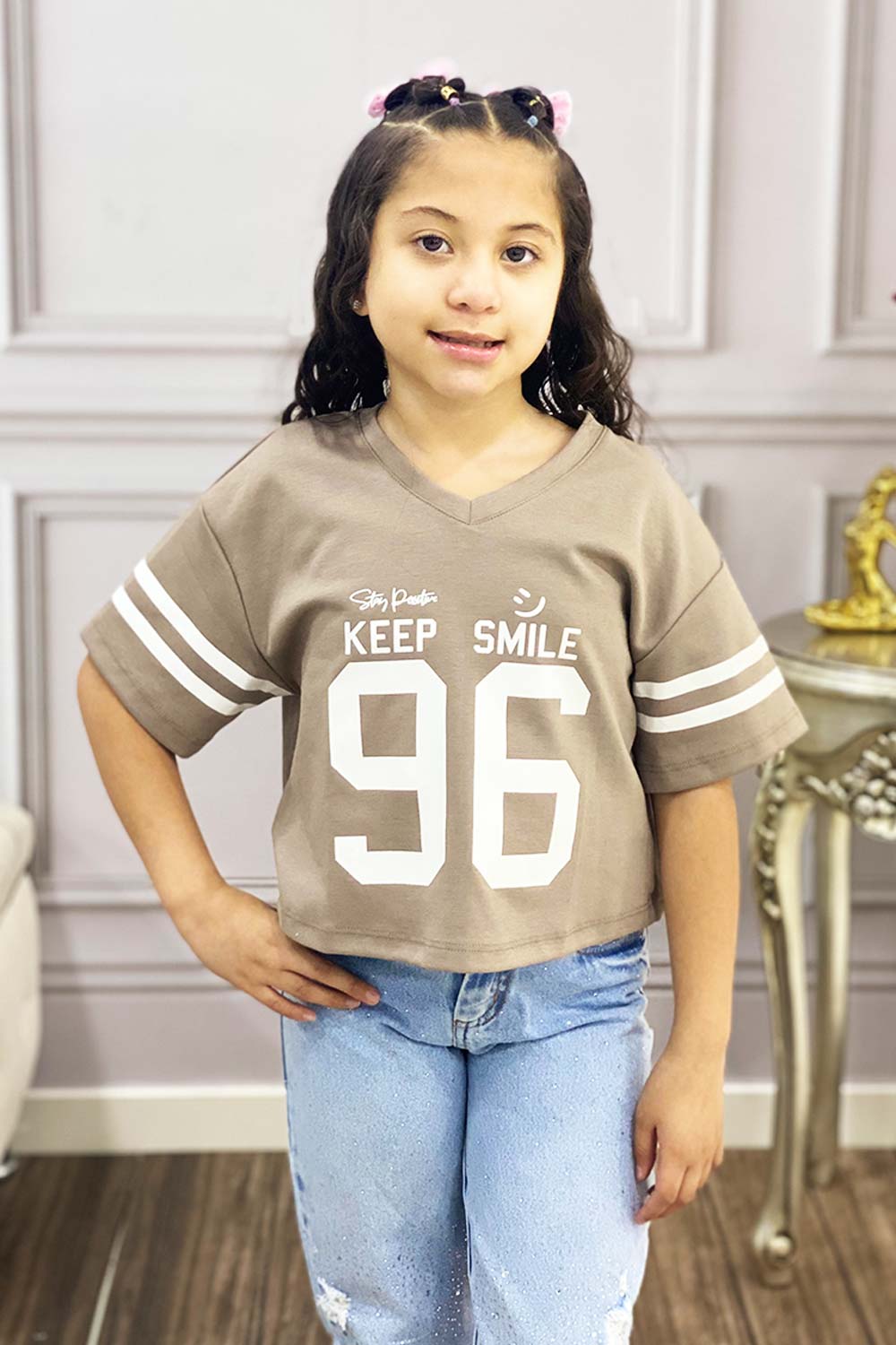 BLUSA NIÑA CORTA OVERSIZE