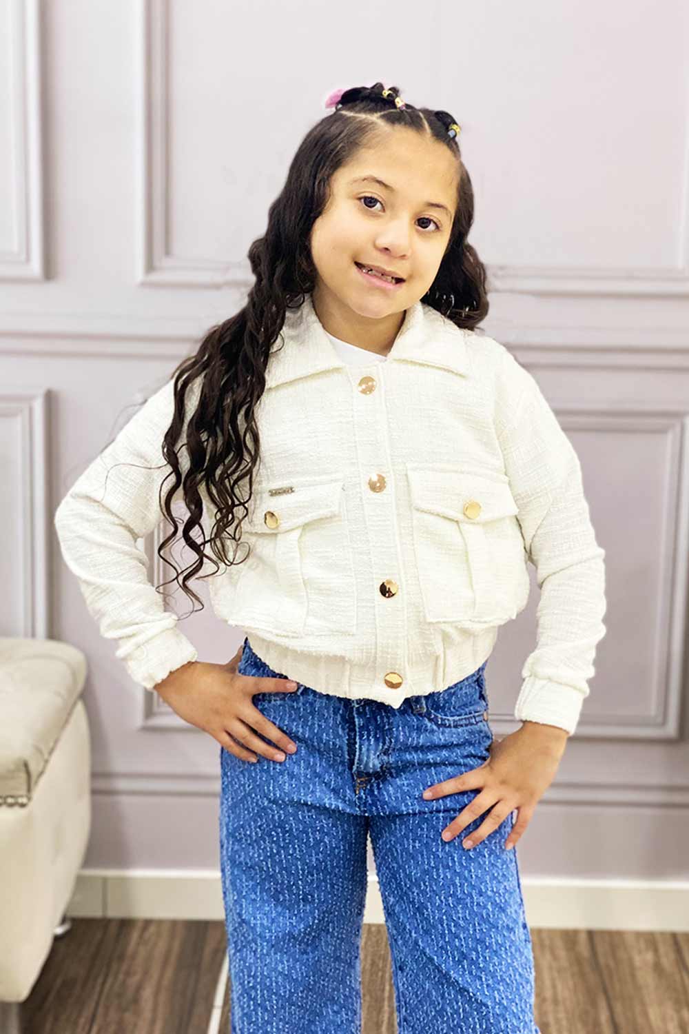 CHAQUETA NIÑA TEXTURAS