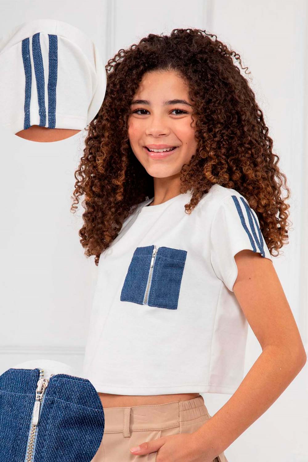 BLUSA NIÑA OVERSIZE DENIM