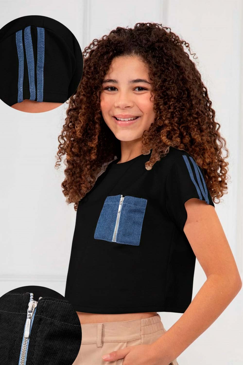 BLUSA NIÑA OVERSIZE DENIM