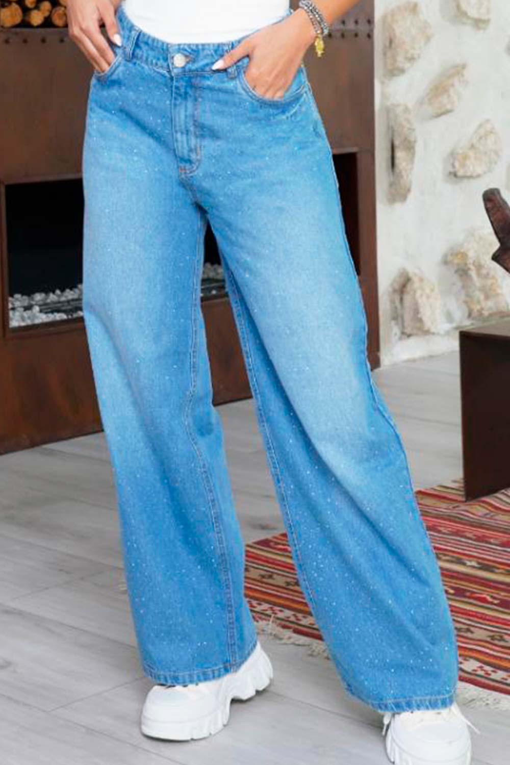 JEAN MUJER BRILLANTE BOTA STRAIGHT LEG