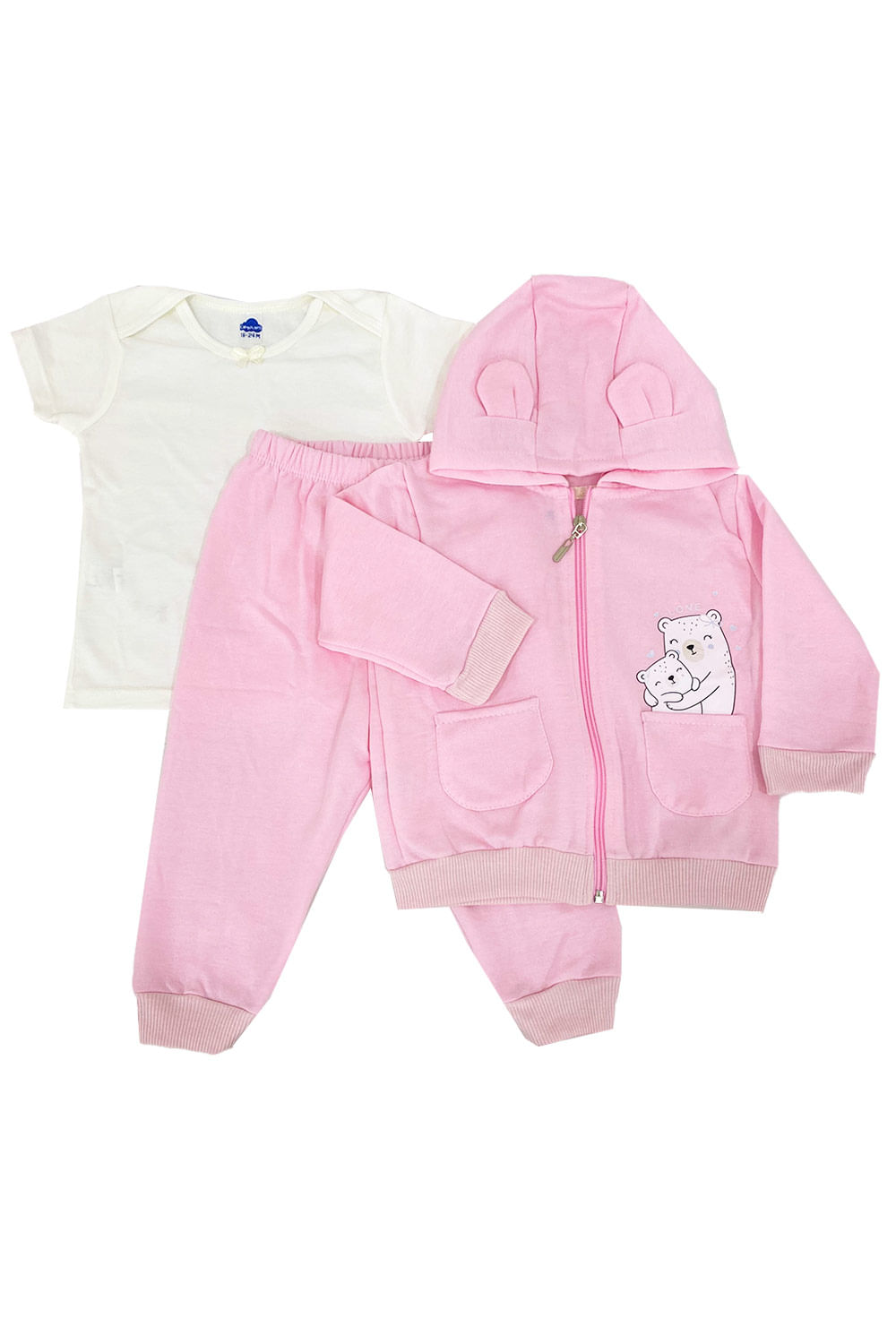CONJUNTO BEBE TRES PIEZAS